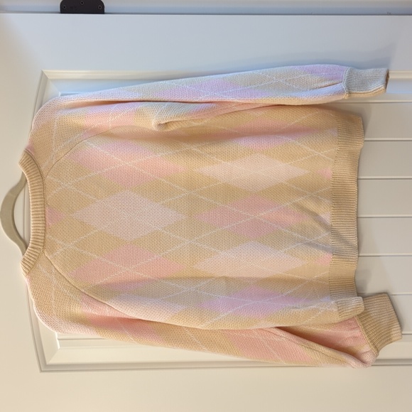 crown & ivy Tan Argyle Sweater - Picture 3 of 5